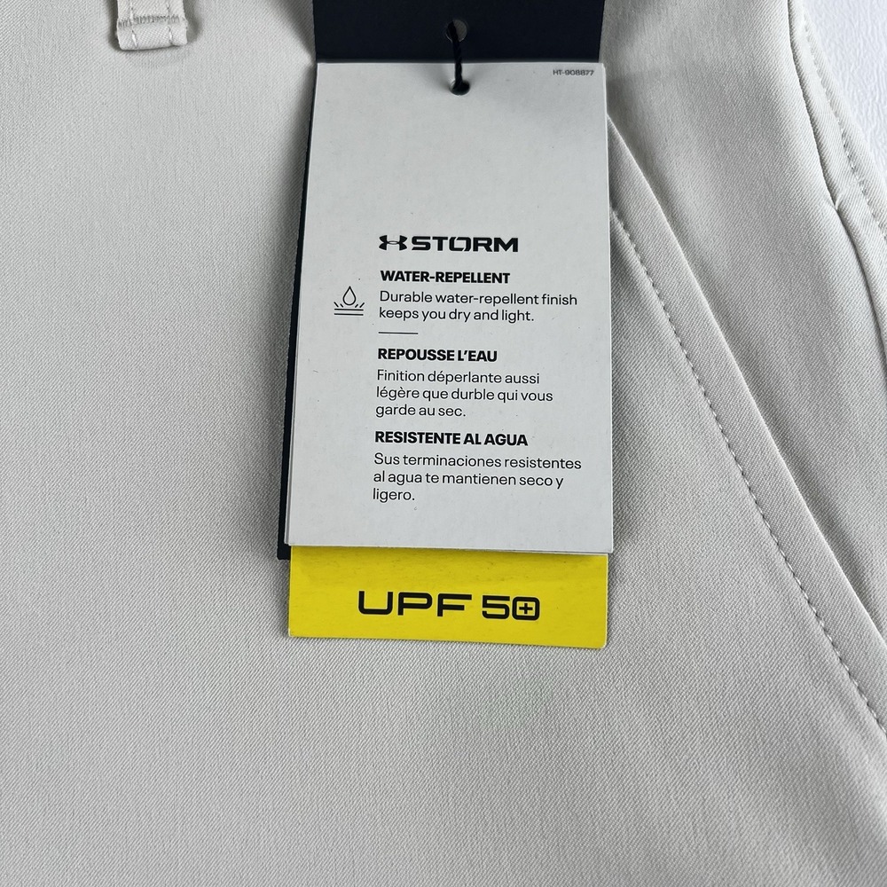 Under Armour Men's Golf Pants 32x32 Beige UA Taper Stretch Golf Performance-NWT - Picture 7 of 13